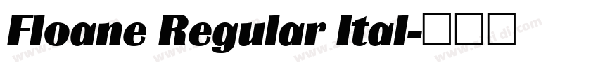 Floane Regular Ital字体转换